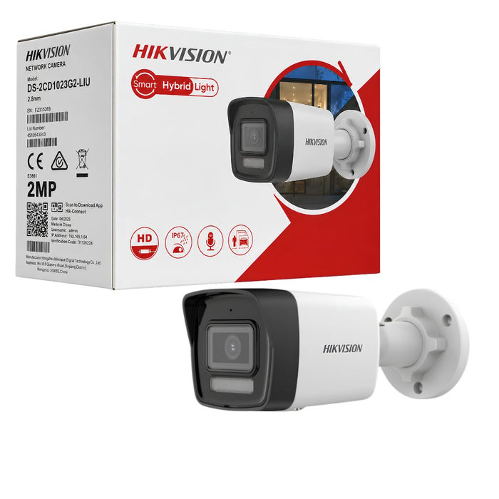 HIKVISION 2MP IP DS-2CD1023G2-LIU Smart Hybrid Light Audio 2.8 mm Outdoor