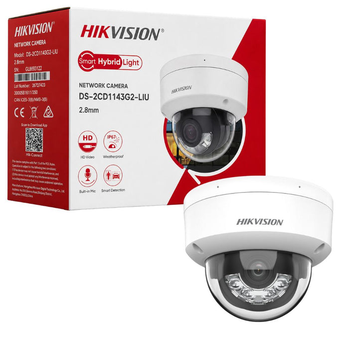 HIKVISION 4MP IP DS-2CD1143G2-LIU Audio 2.8 mm Dome