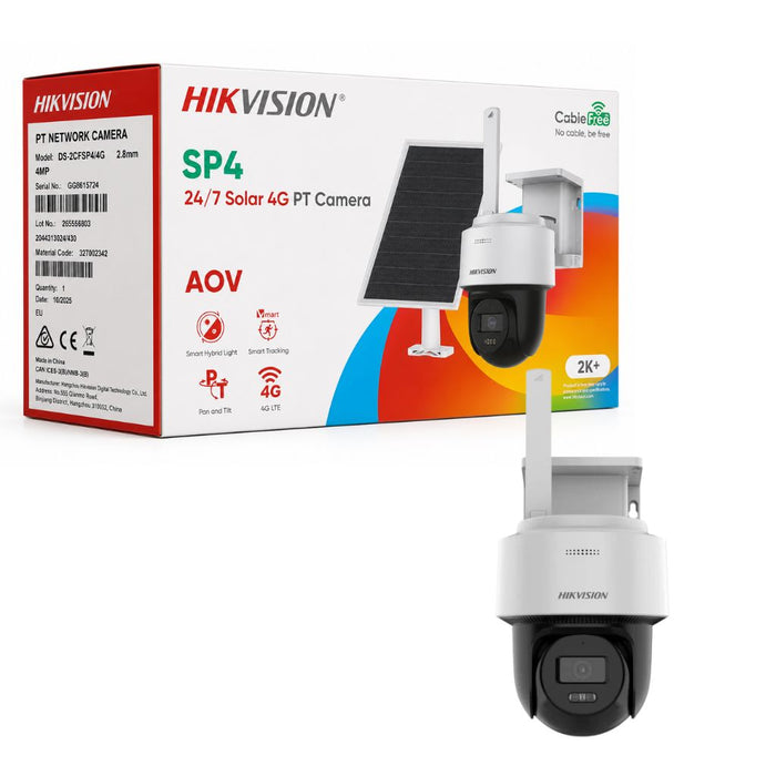 HIKVISION 4MP Solar 4G PT DS-2CFSP4/4G Smart Hybrid Light 2.8 mm Outdoor