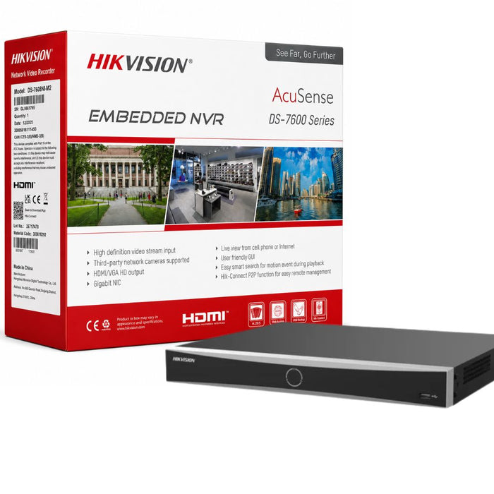 Hikvision DS-7616NXI-K2(D) 16-ch 1U K Series AcuSense 4K NVR