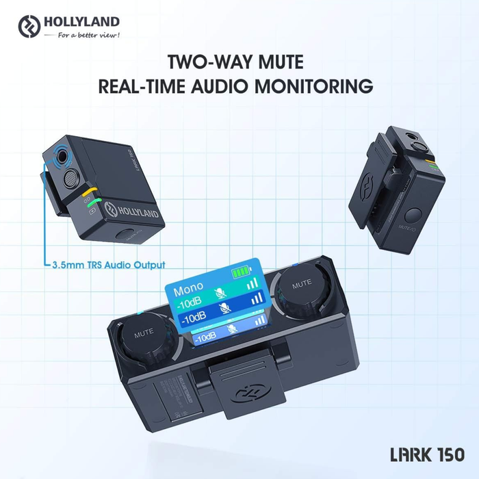 Hollyland LARK 150 Duo - Wireless Lavalier Microphone