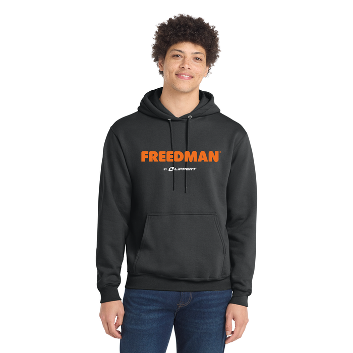 Hooded Sweatshirt - Coal Grey - Freedman - Full Color Logo