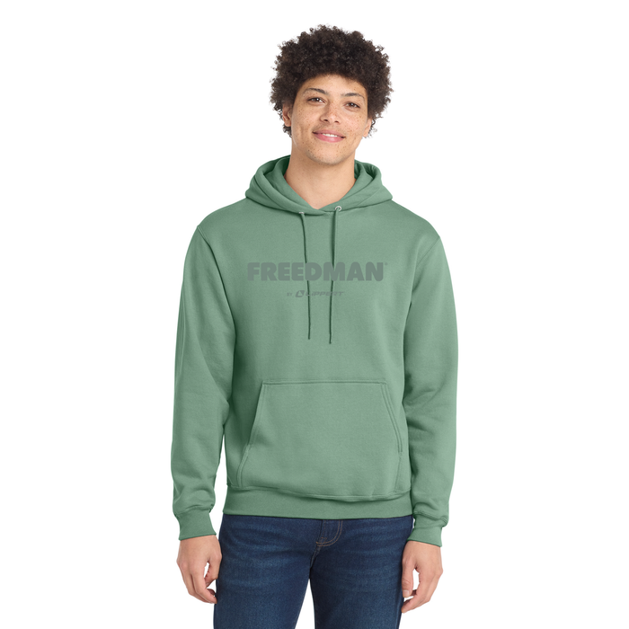 Hooded Sweatshirt - Laurel Green - Freedman - Tonal Logo