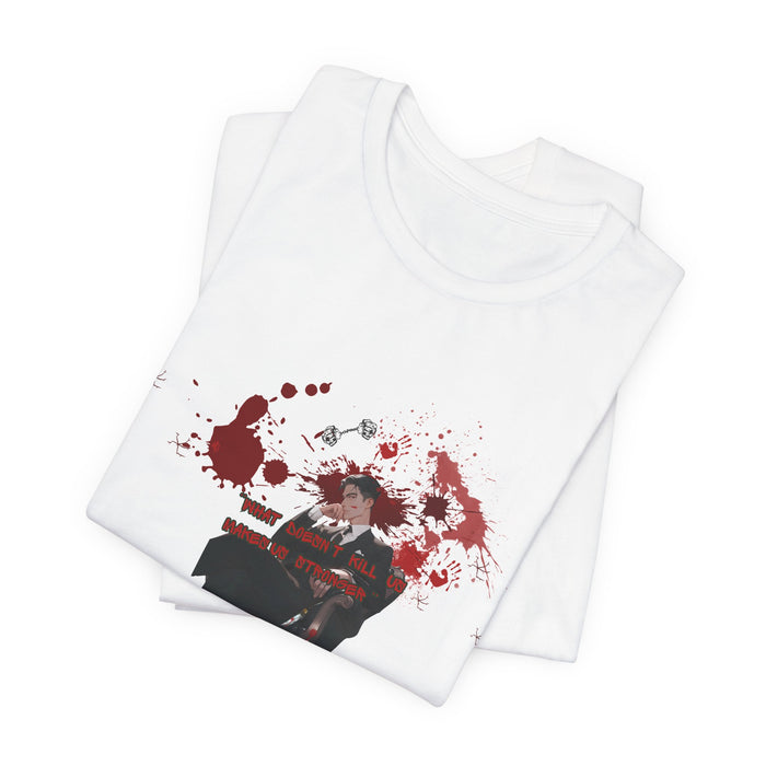 Horror Piano Tee – Blood Splatter Piano Graphic T-Shirt