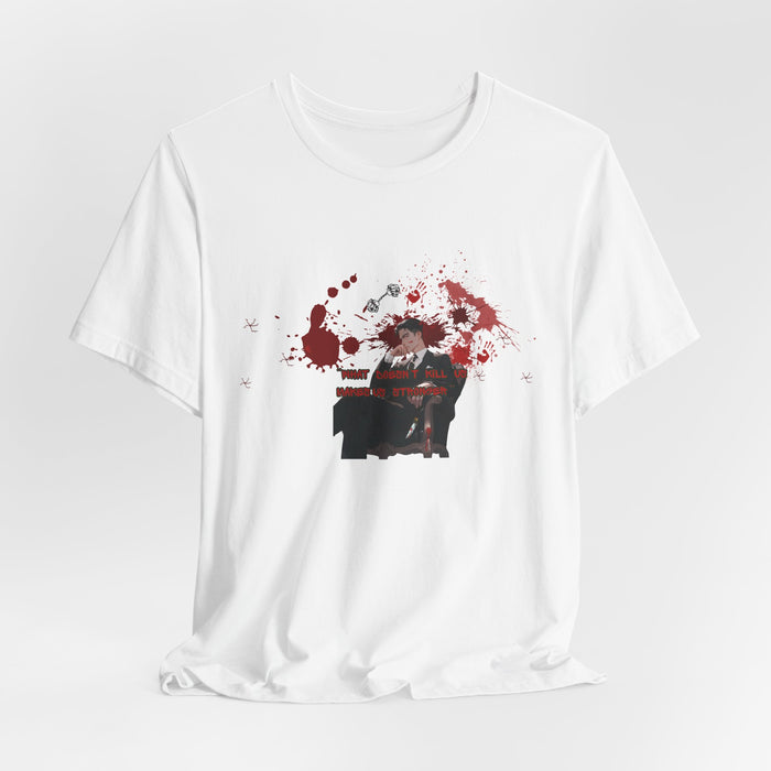 Horror Piano Tee – Blood Splatter Piano Graphic T-Shirt