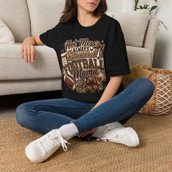 Hot Mess Football Mama Shirt