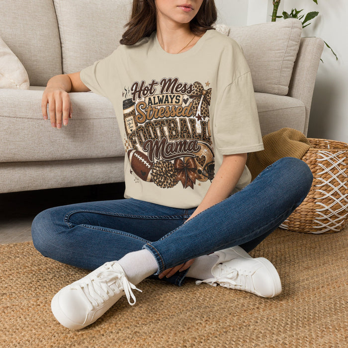 Hot Mess Football Mama Shirt