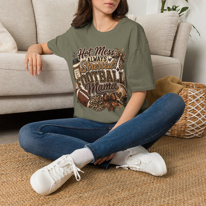 Hot Mess Football Mama Shirt