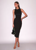 Hourglass Rib Midi Dress-black-Fleur du Mal