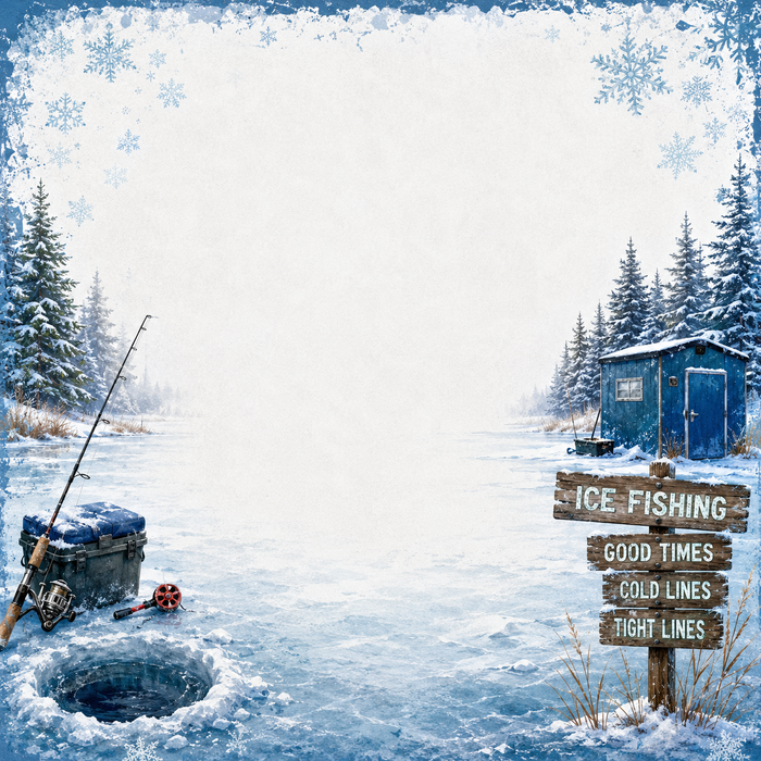 Ice Fishing Scrapbook Kit