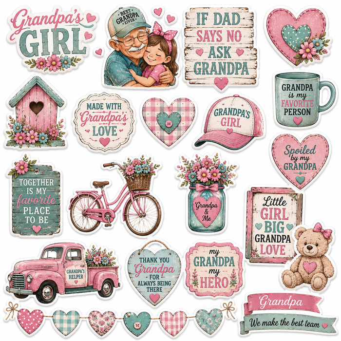 If Dad Says No Ask Grandpa(Girl) Scrapbooking Kit