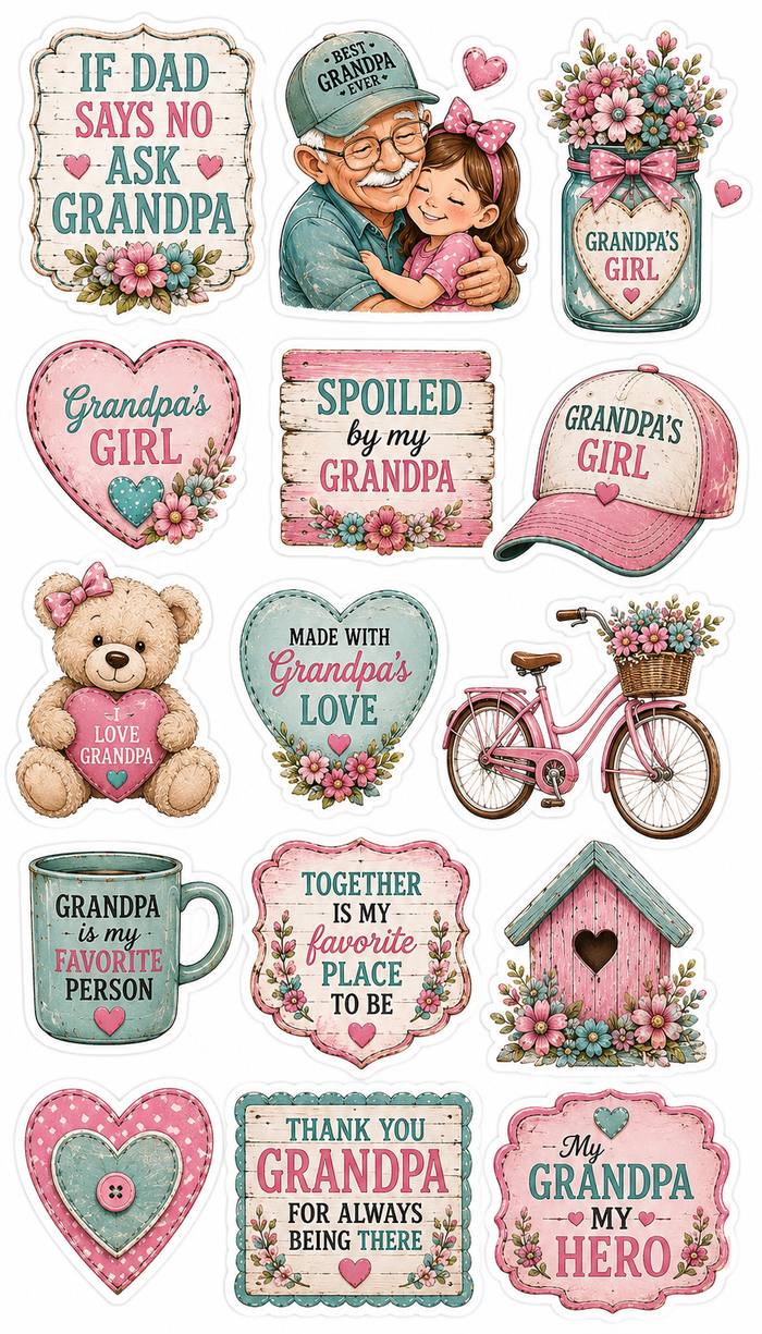 If Dad Says No Ask Grandpa(Girl) Scrapbooking Kit