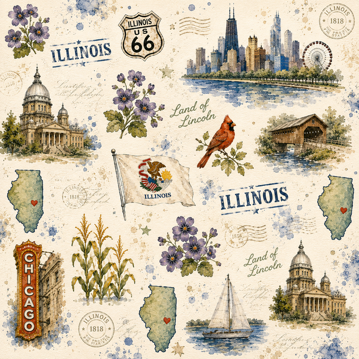 Illinois Scrapbook Kit