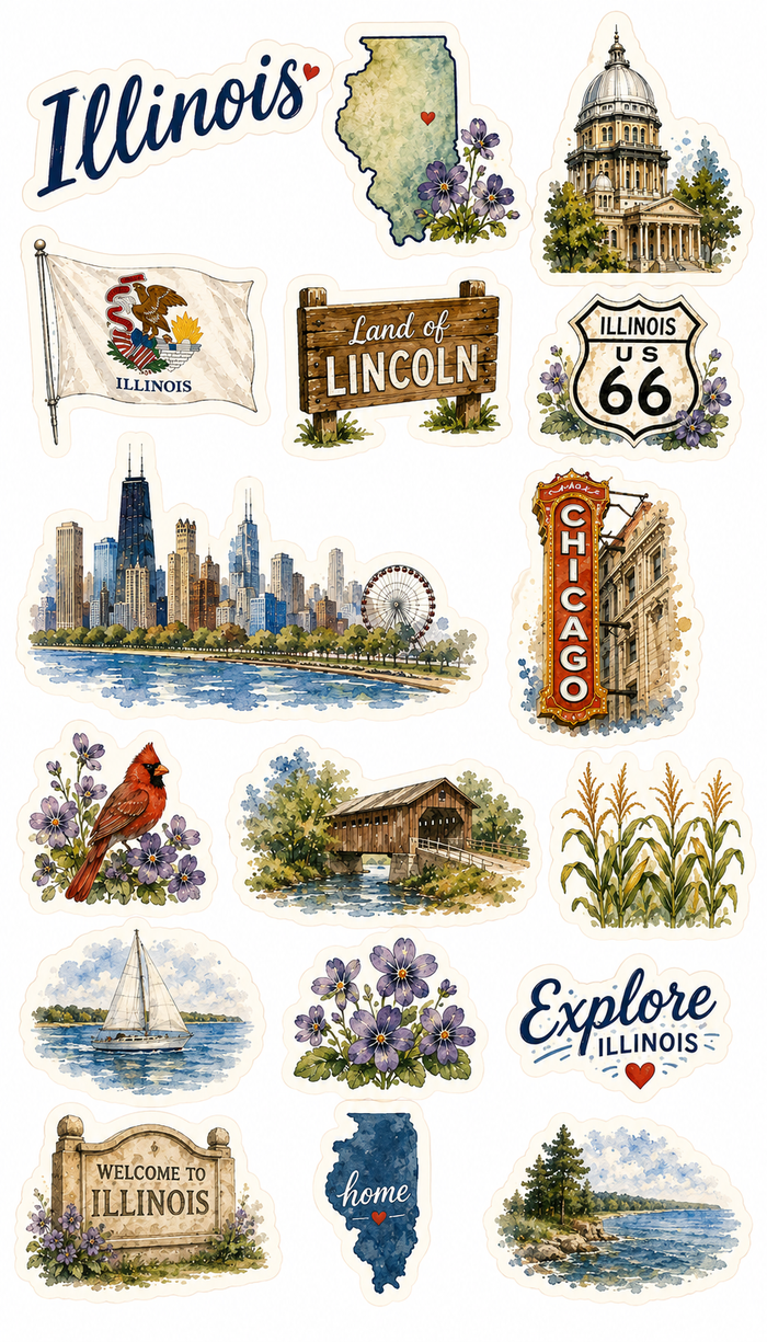Illinois Scrapbook Kit