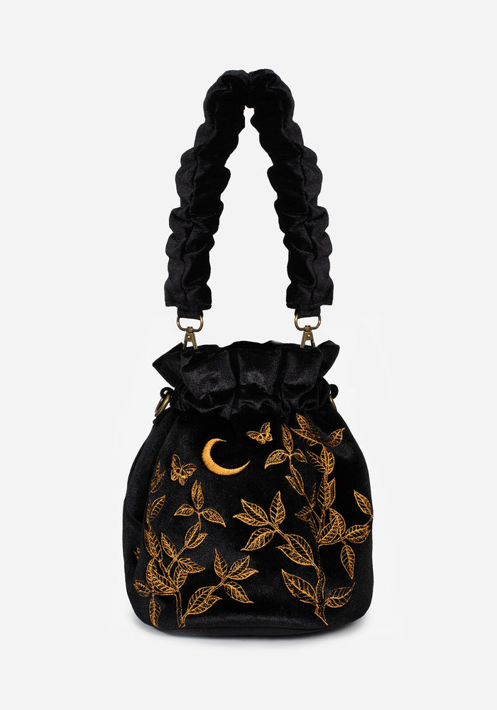 Instar Butterfly Embroidered Bucket Bag