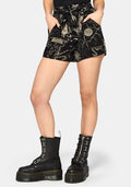 Isolde Medieval Map Paperbag Tie Waist Short