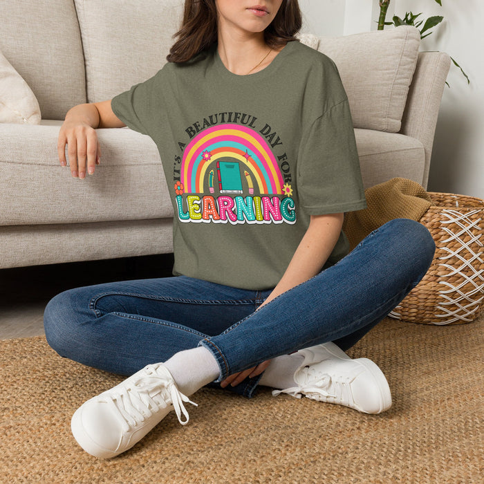 It's a Beautiful Day for Learning T-Shirt | Rainbow School Design
