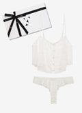 Ivory Jasmine Lace Set-Fleur du Mal-flat