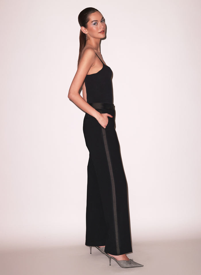 Jersey Built-In Bra Cami-black