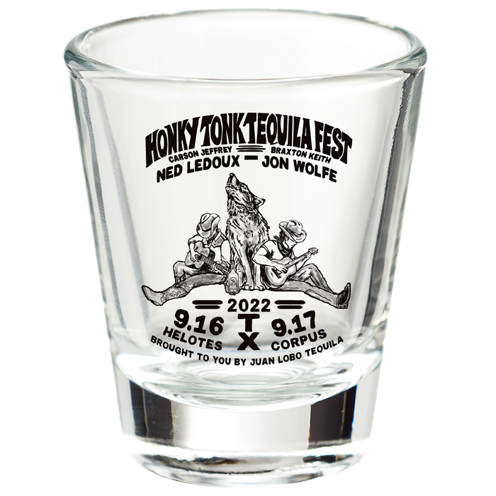 Jon Wolfe's Honky Tonk Tequila Fest Commemorative Shot Glass