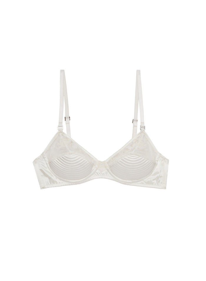 Juliet Lace Bebe Bra-ivory-flat