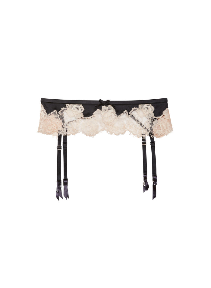Juliet Lace Garter Belt-black-flat