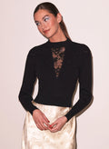 Juliet Lace Knit Sweater-black-Fleur du Mal
