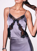 Juliet Lace Silk Cami-lavender smoke-Fleur du Mal