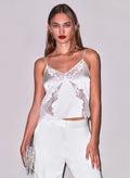 Juliet Lace Silk Cami-vanilla-Fleur du Mal