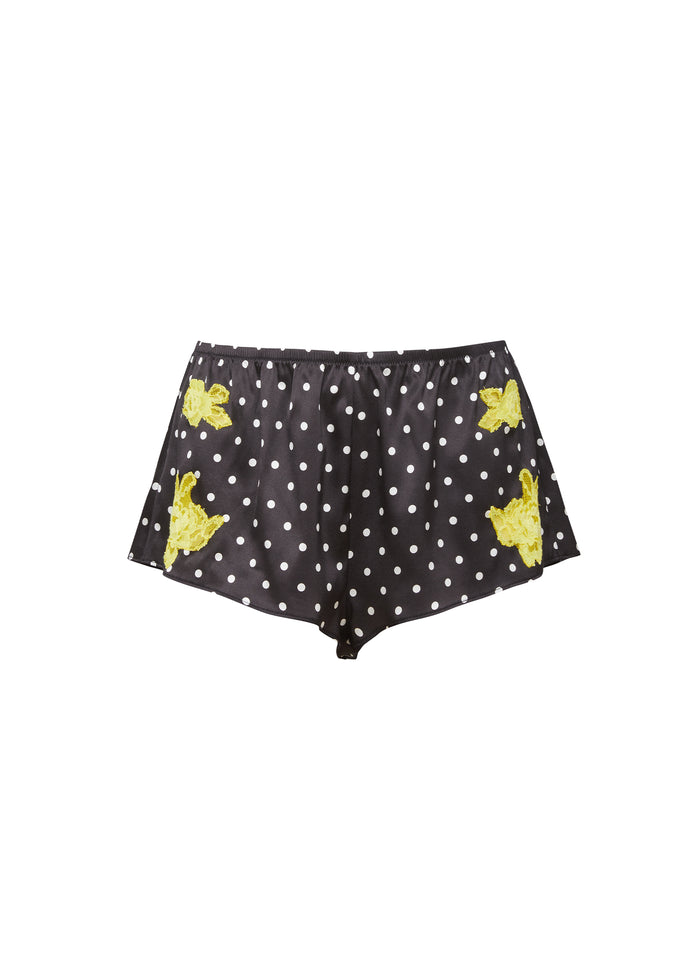 Juliet Lace Tap Short-small dot black