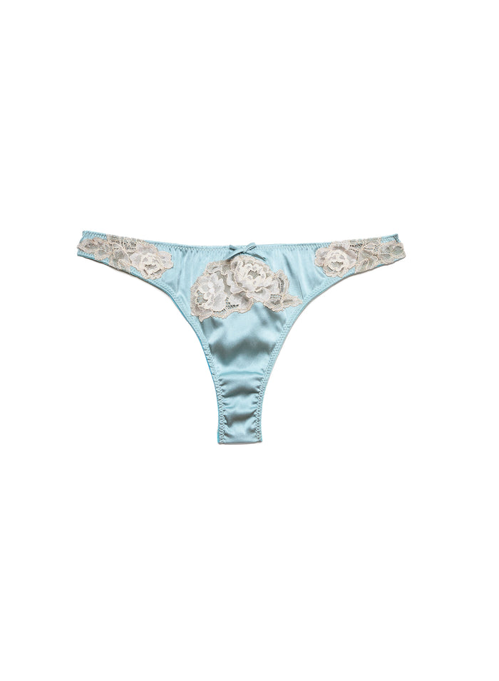 Juliet Lace Thong-frosted mint-flat