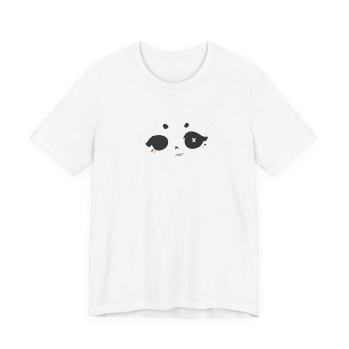 Kawaii Minimal Face Tee — Cute Anime Eyes Graphic T-Shirt