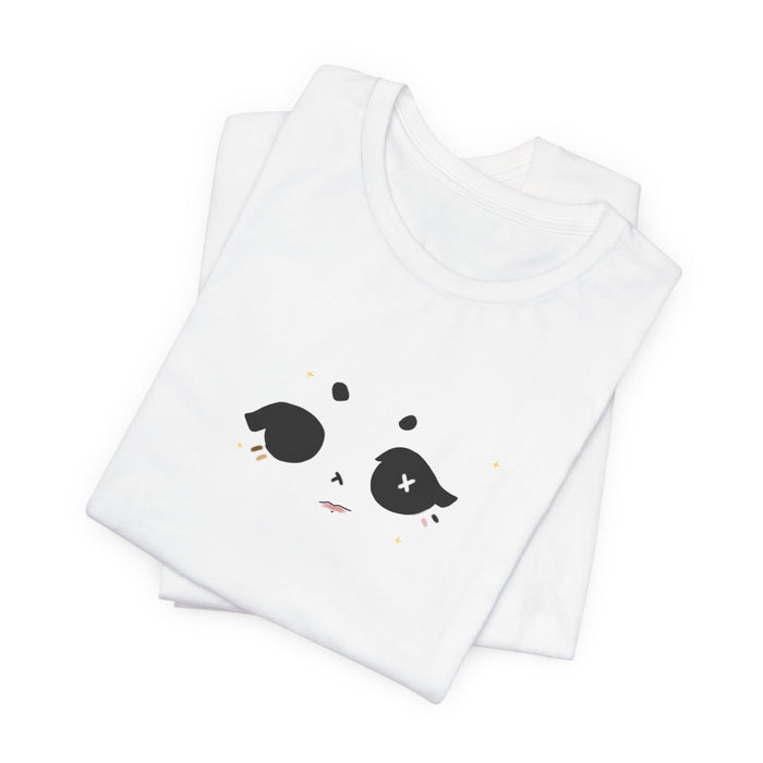 Kawaii Minimal Face Tee — Cute Anime Eyes Graphic T-Shirt