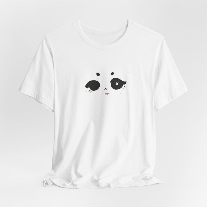 Kawaii Minimal Face Tee — Cute Anime Eyes Graphic T-Shirt