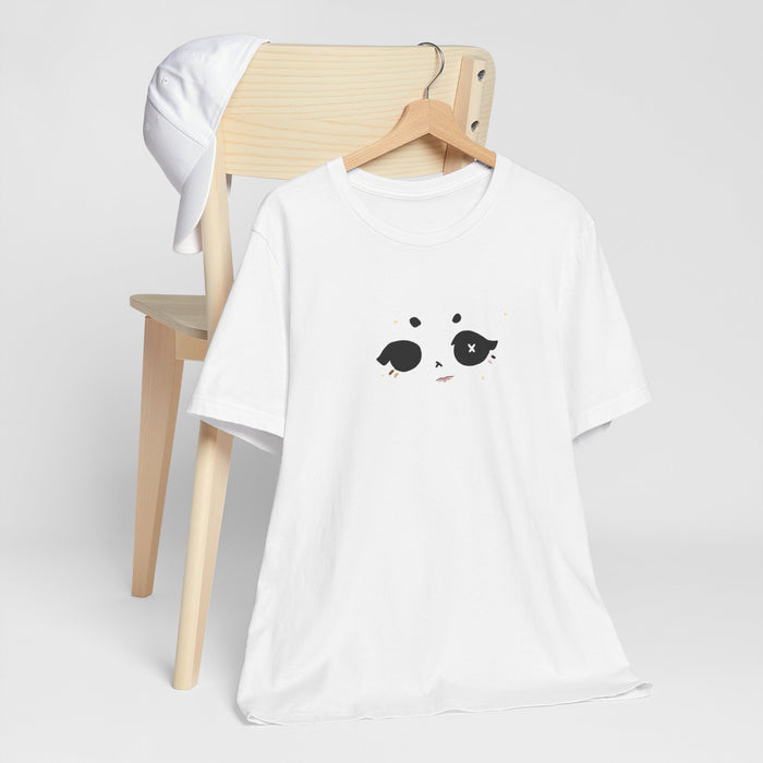 Kawaii Minimal Face Tee — Cute Anime Eyes Graphic T-Shirt