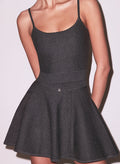 Knit Corset Top-dark heather grey-Fleur du Mal-flat