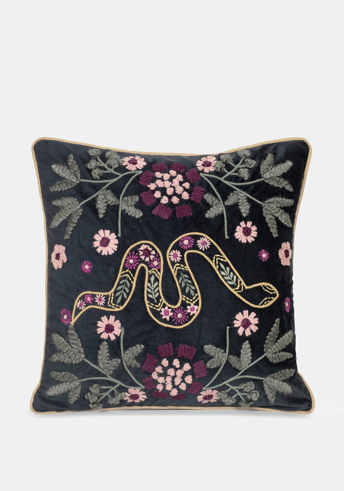 Kobra Snake Square Cushion