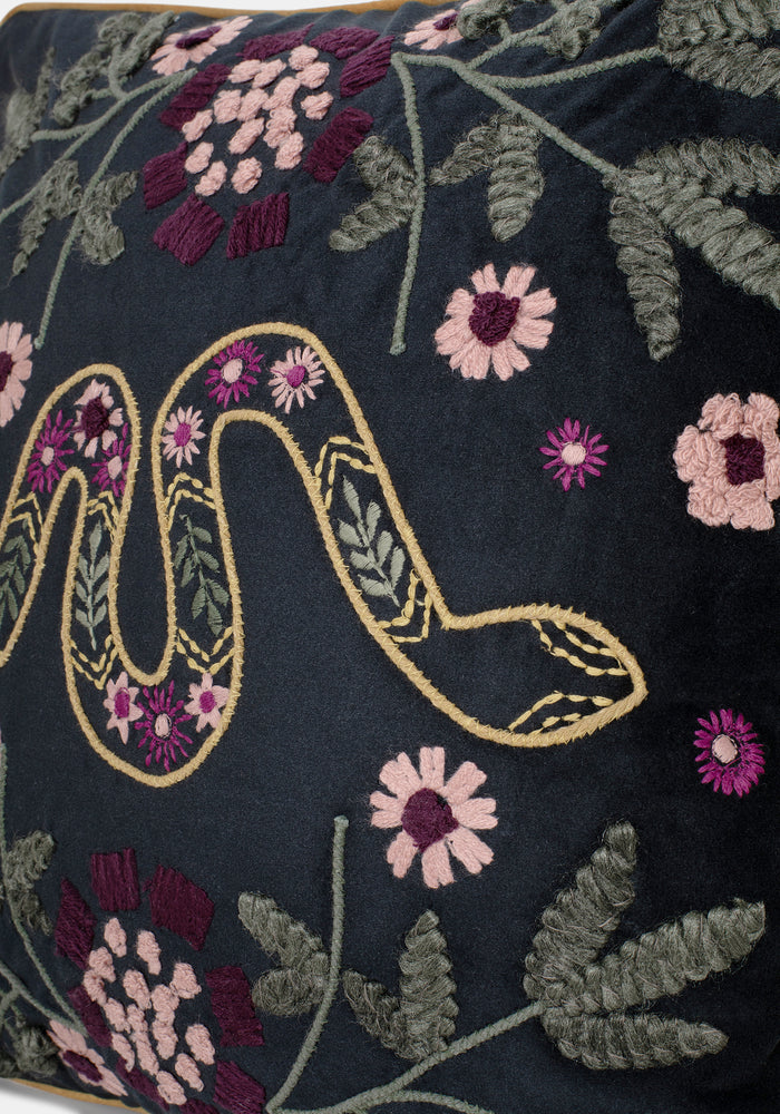 Kobra Snake Square Cushion