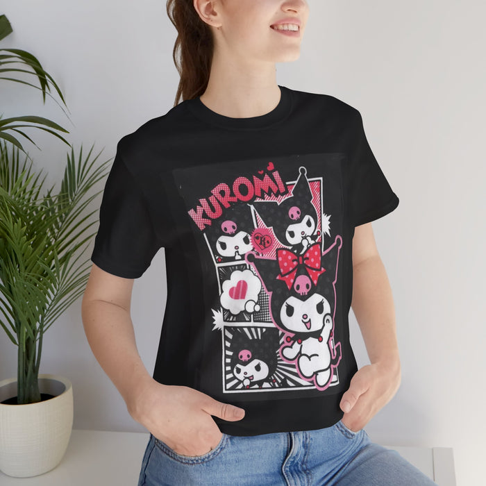 Kuromi Character Graphic Tee - Cute Kawaii Goth Anime T-Shirt
