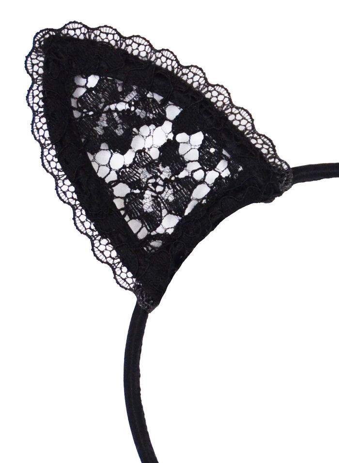 Lace Cat Ears-black