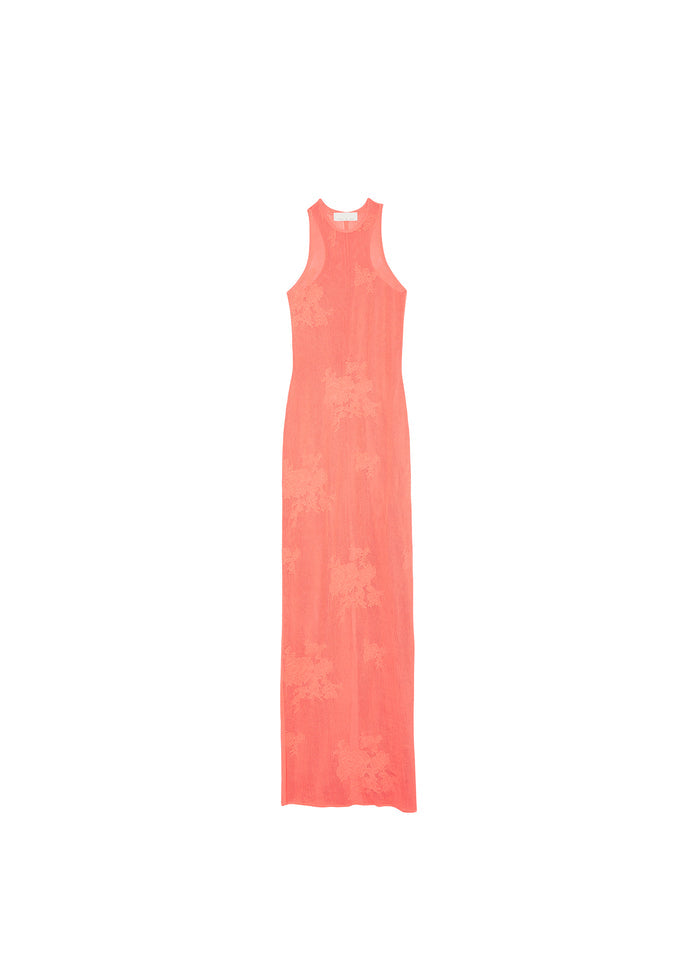 Lace Pointelle Maxi Dress-tangerine-flat