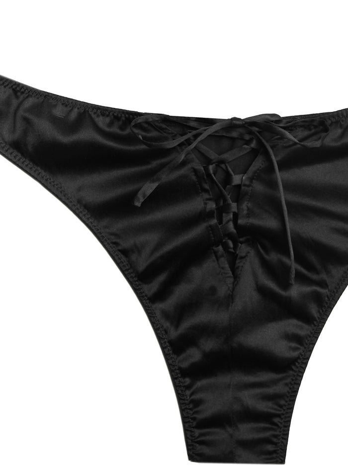 Laced Up Luxe Cheeky-black-flat