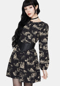 Lacelle Cotton Button Up Long Sleeve Mini Dress
