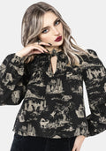 Lacelle Cotton Smock Print Blouse