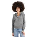 Ladies - Perfect Tri® Fleece Hooded 1/2-Zip Pullover (Heathered Charcoal)