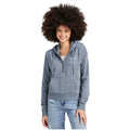Ladies - Perfect Tri® Fleece Hooded 1/2-Zip Pullover (Navy Frost)