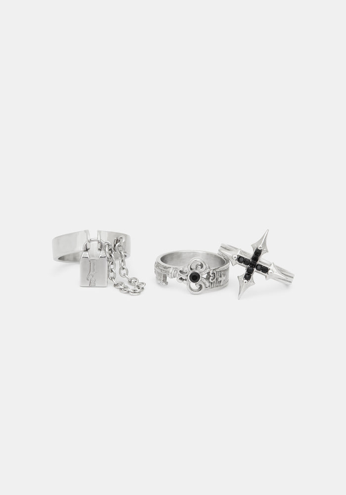 Lagoxin Stainless Steel Ring Set