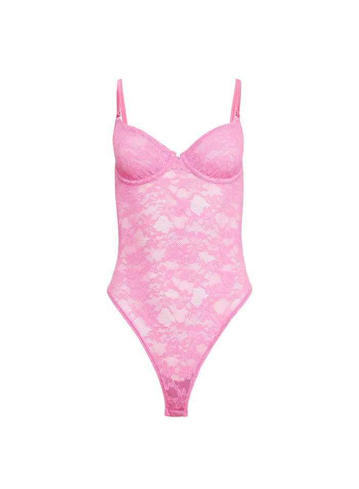 Le Stretch Lace Bodysuit-bisou-flat