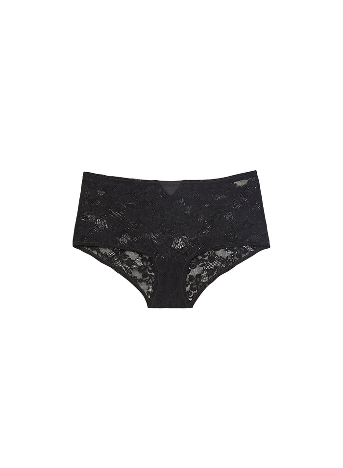 Le Stretch Lace Boyshort-black-flat