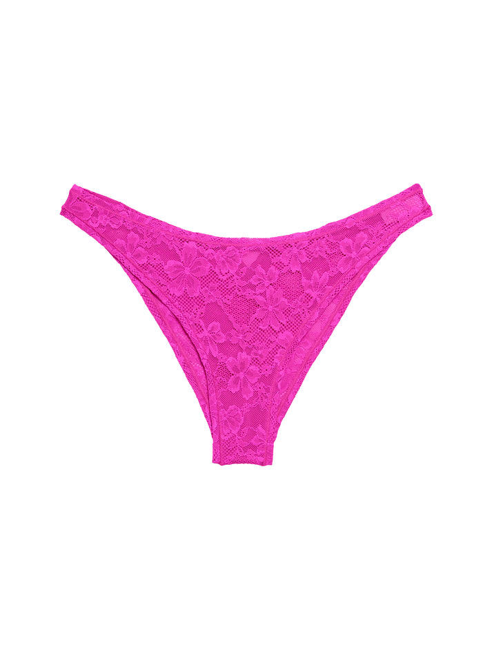Le Stretch Lace Cheeky-wild pink-flat